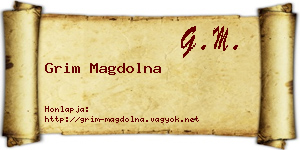 Grim Magdolna névjegykártya
